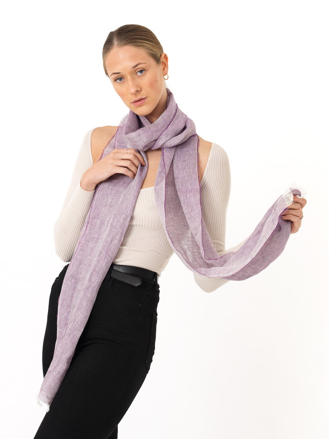 McNutt Linen Scarf - Lilac