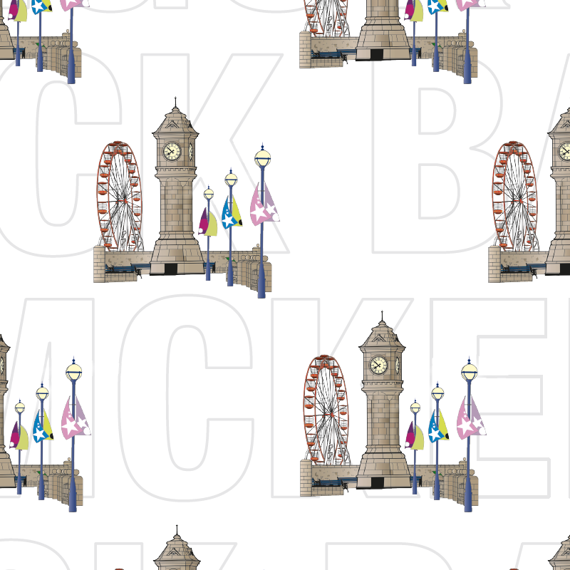 Single Sheet Gift Wrap - McKee Clock White