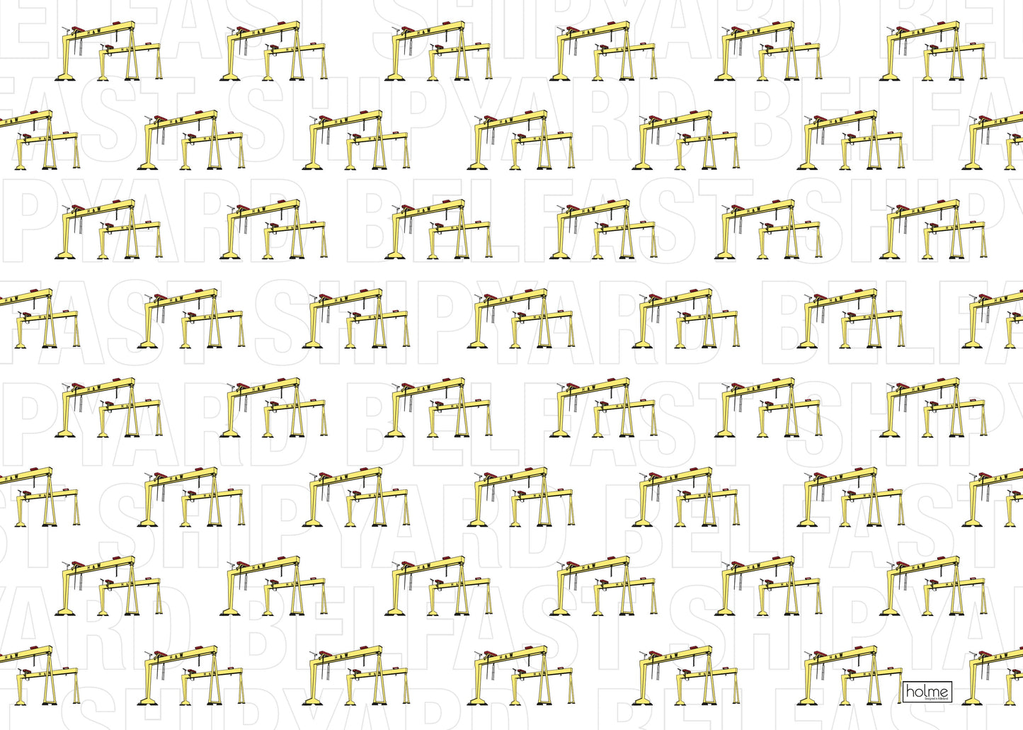 Single Sheet Gift Wrap - H&W Cranes White