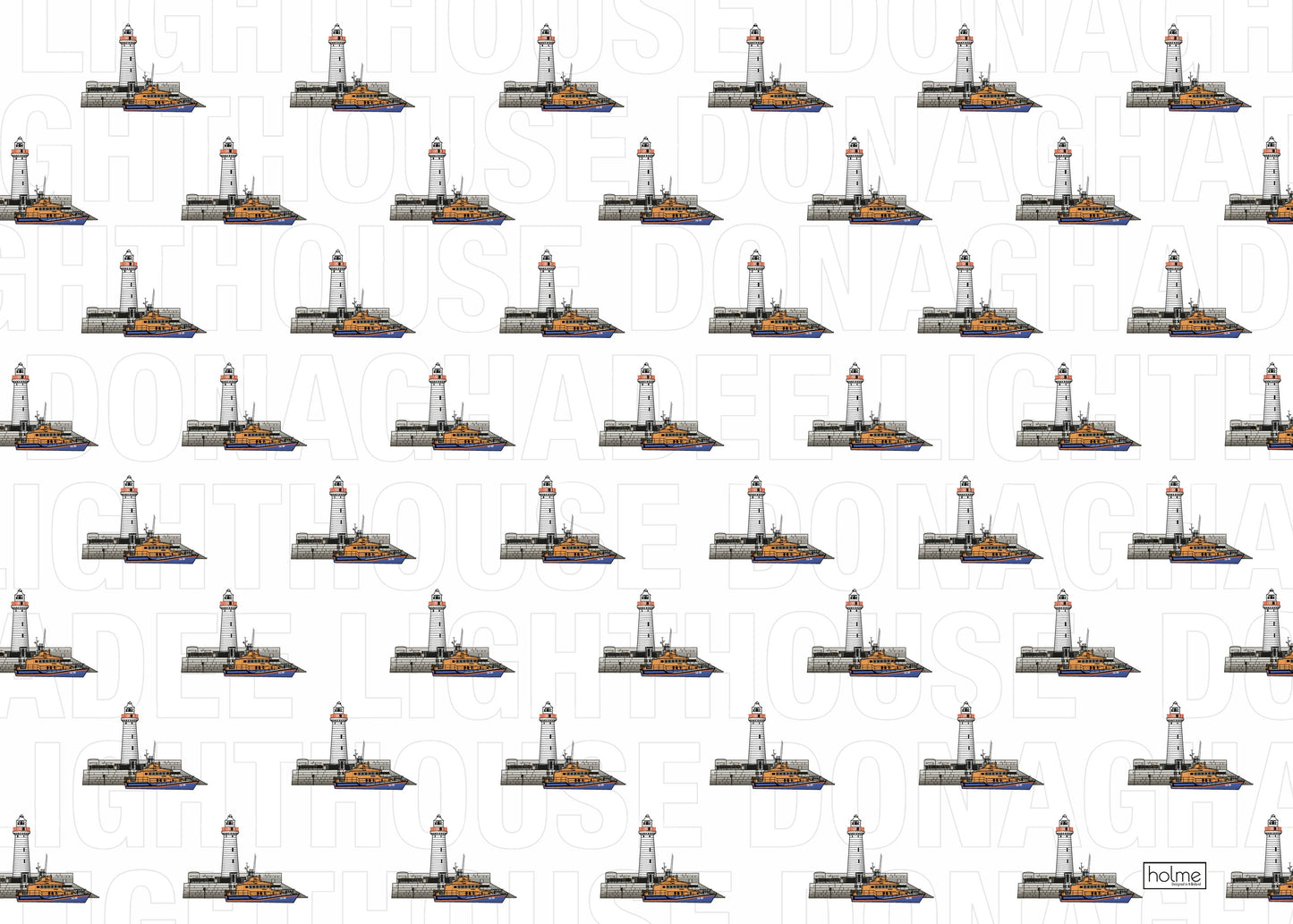 Single Sheet Gift Wrap - Donaghadee White