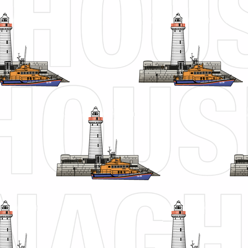 Single Sheet Gift Wrap - Donaghadee White