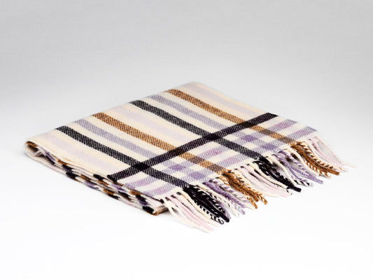 McNutt Lambswool Scarf - Milk & Honey Herringbone