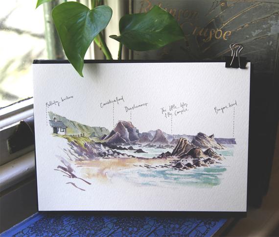 PC MOUNTED Ballintoy Art Print
