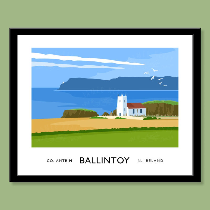 James Kelly Print-Ballintoy Church