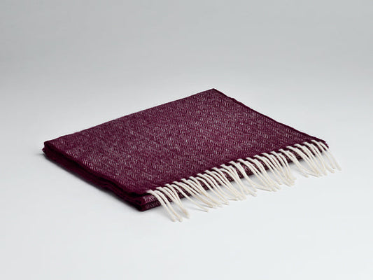 McNutt Lambswool Scarf - Mulberry Herringbone