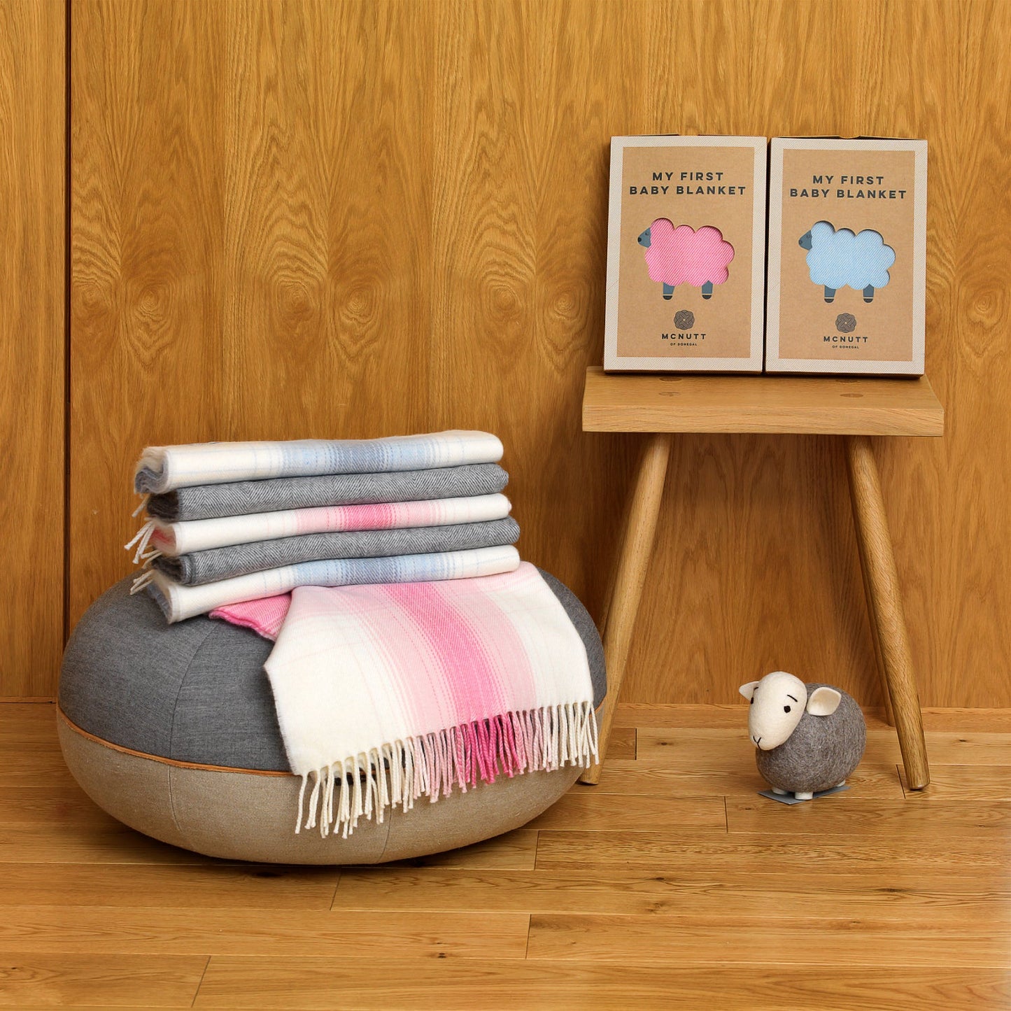 McNutt Lambswool Baby Blanket - Sugar Pink