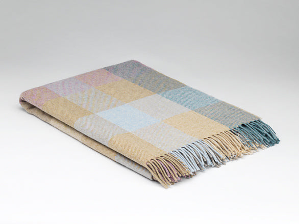 McNutt Lambswool Throw - Coastal Check