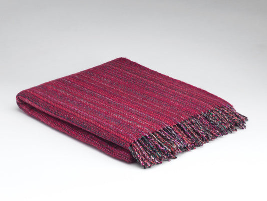 McNutt Irish Wool Throw - Tweed Fuchsia