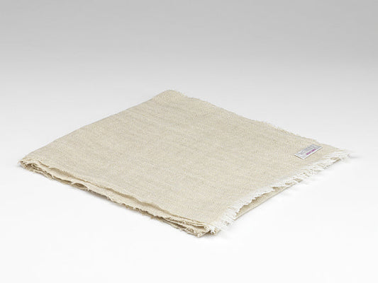 McNutt Irish Linen Scarf - Oatmeal Herringbone