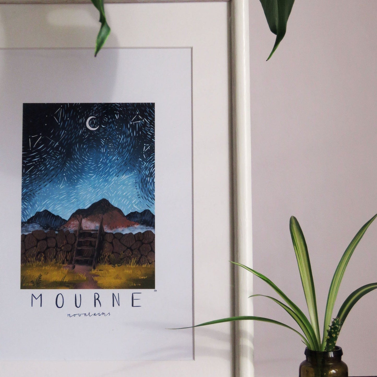 Rhea Hanlon - A4 Mounted Print - Up In The Mournes