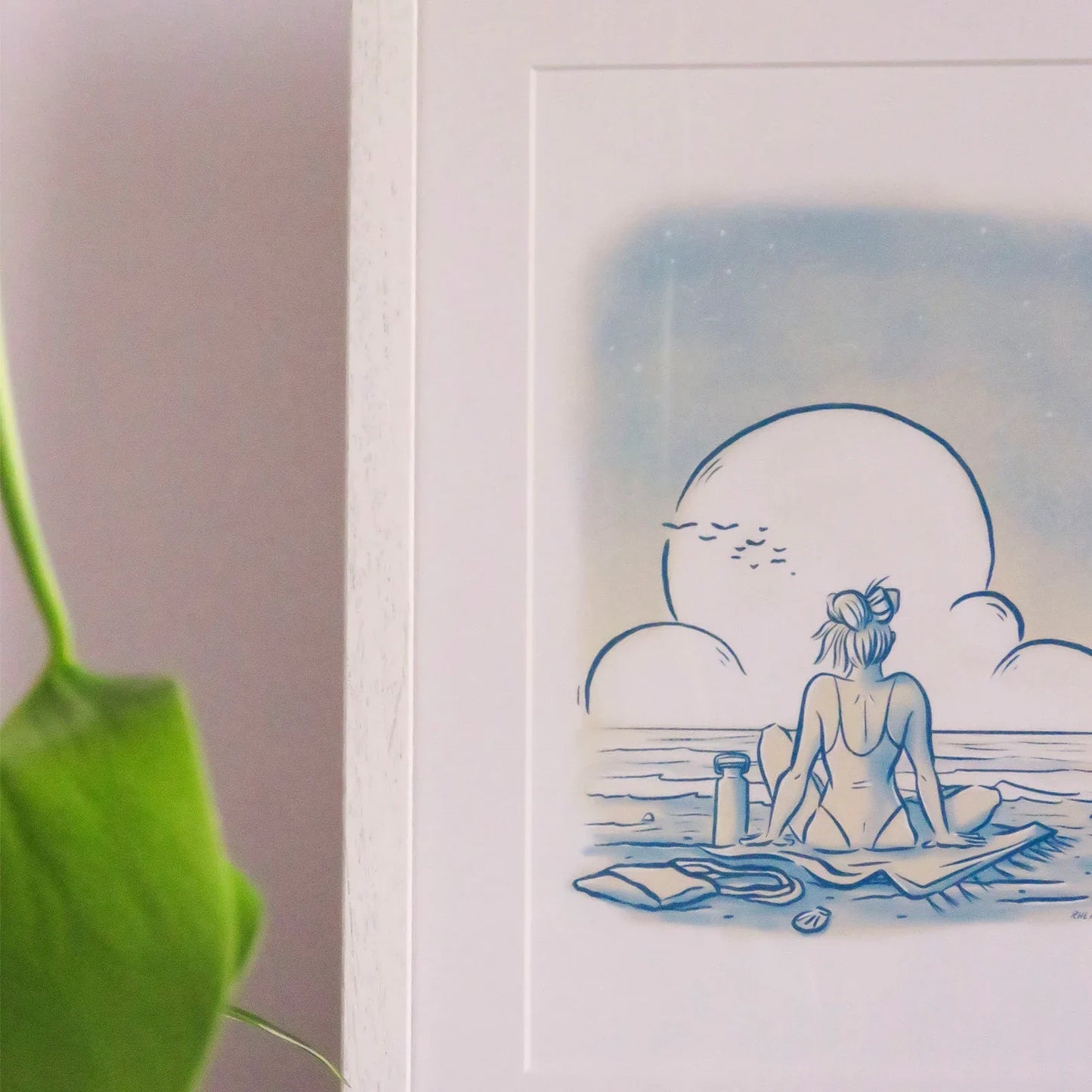 Rhea Hanlon A4 Print - Sitting By The Sea