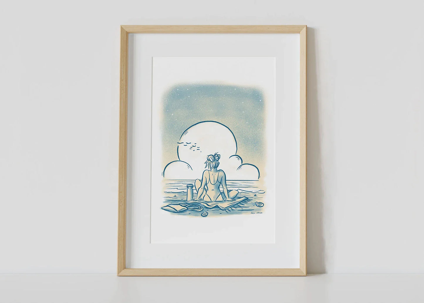 Rhea Hanlon A4 Print - Sitting By The Sea