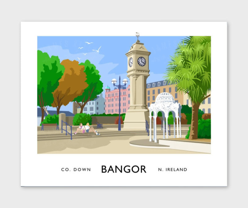 James Kelly Print-Bangor McKee Clock